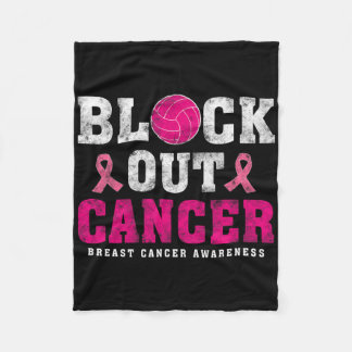 Volleyll Breast Cancer Awareness Block Out Cancer Fleece Blanket