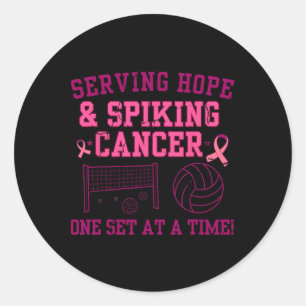 Volleyll Breast Cancer Awareness Sport Classic Round Sticker