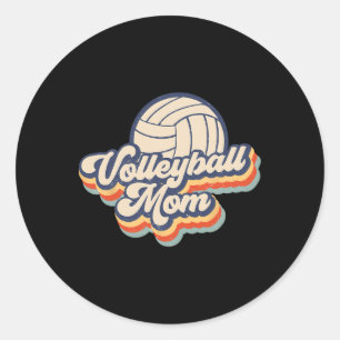 Volleyll Mum Mama Mothers Day Vintage Retro Funny Classic Round Sticker