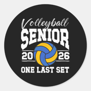 Volleyll Senior 2026 One Last Set Senior Volleyll Classic Round Sticker