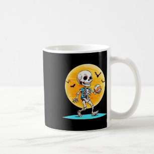 Volleyll Skeleton Scary Volleyll Player Halloween  Coffee Mug