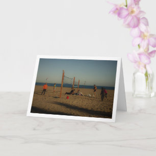 Vollyball at Playa de la Malvarrosa de Valencia Card