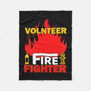 Volnteer Firefighter Fireman Gift Proud Firefighte Fleece Blanket