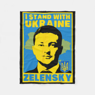 Volodymyr Zelensky Ukraine Ukrainian Flag Shirt  Fleece Blanket