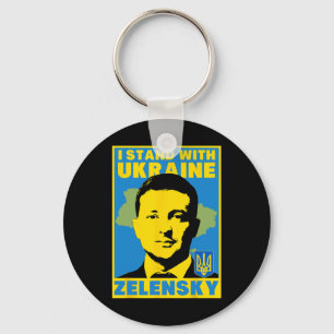 Volodymyr Zelensky Ukraine Ukrainian Flag Shirt Key Ring