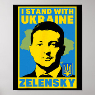 Volodymyr Zelensky Ukraine Ukrainian Flag Shirt  Poster