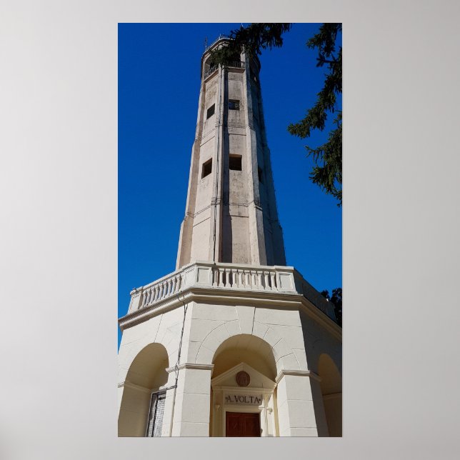 Volta Lighthouse Brunate Lake Como Italy Poster (Front)
