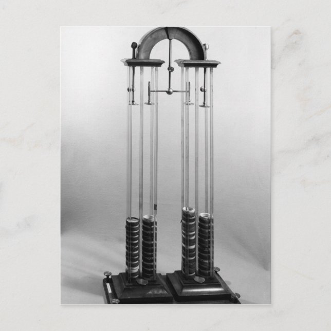 Voltaic pile  made for Jacques Alexandre Charles Postcard (Front)