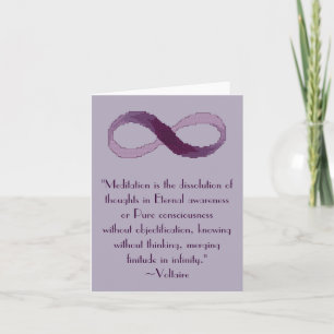 Voltaire Meditation Infinity Quote Notecard