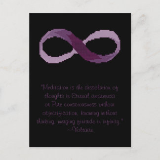 Voltaire Meditation Infinity Quote Postcard