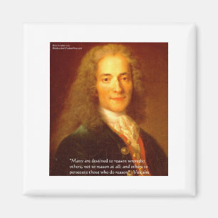 Voltaire Reason Quote Gifts Tees & Cards Magnet