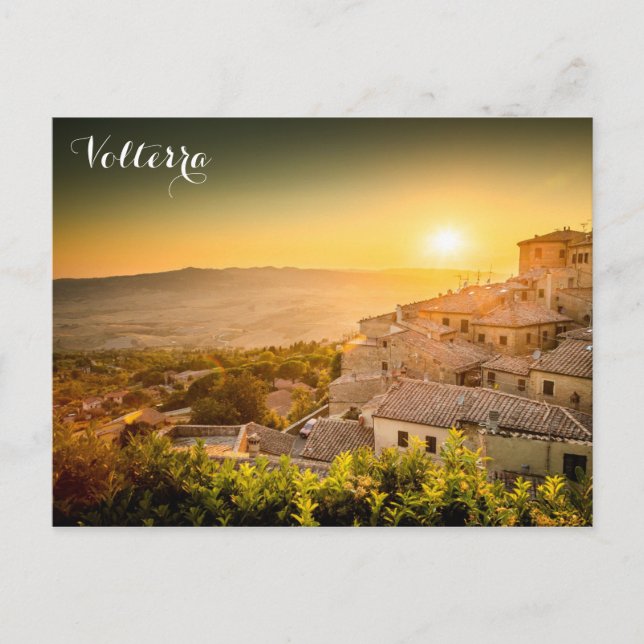 Volterra Italy Tuscany Village Travel Photo Postcard (Front)