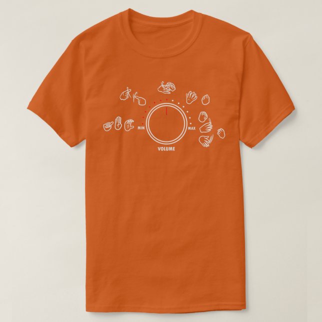 Volume Interpreter American Sign Language ASL Teac T-Shirt (Design Front)