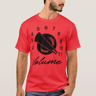 Volume Knob 11 Vintage Guitar Music Lover Funny Ro T-Shirt