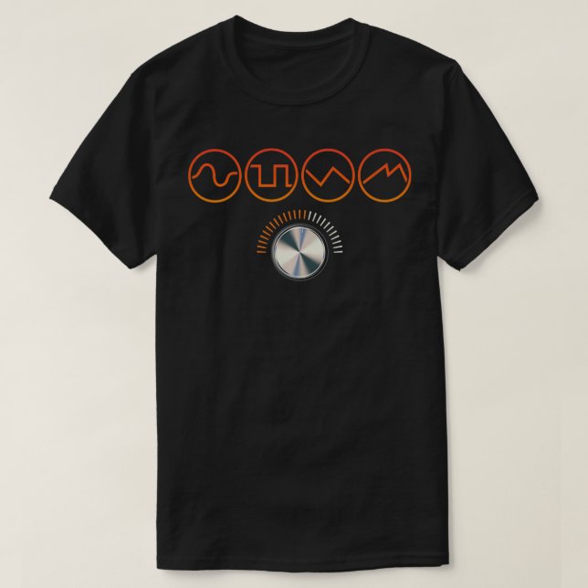 Volume Knob Synthesizer Analogue Synth Wave Pullov T-Shirt (Design Front)
