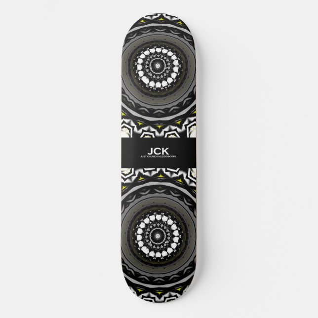 Volume one's kaleidoscope art eight skateboard (Front)