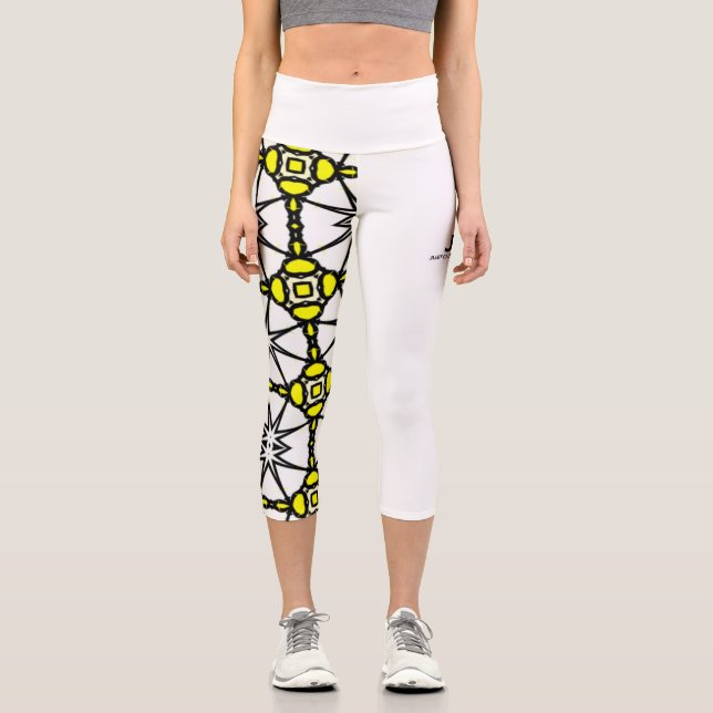 Volume one's kaleidoscope art fifteen capri leggings (Front)