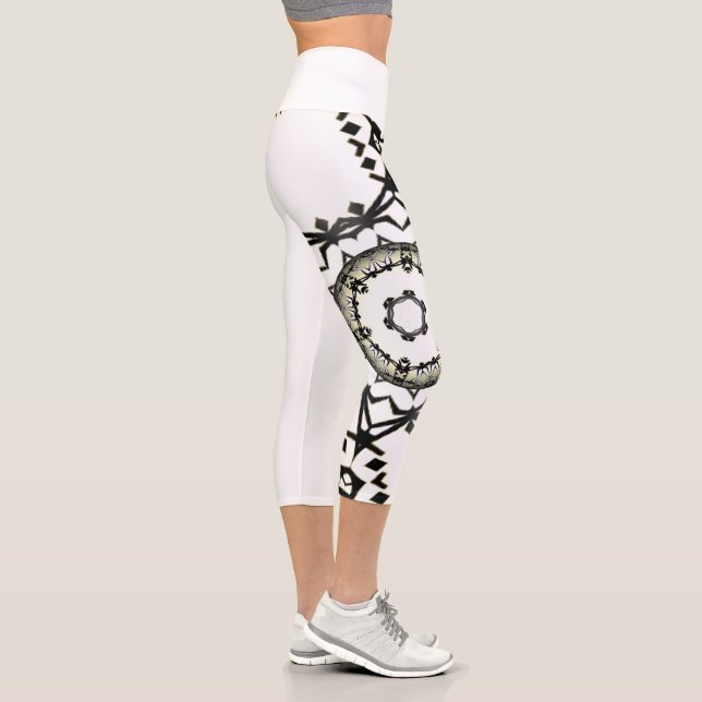 Volume one's kaleidoscope art three capri leggings (Right)