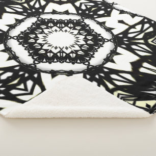 Volume one's kaleidoscope art three sherpa blanket