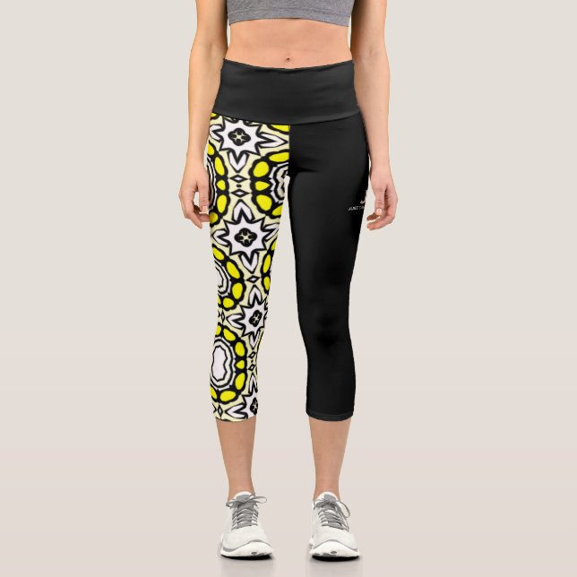 Volume one's kaleidoscope art twenty capri leggings (Front)
