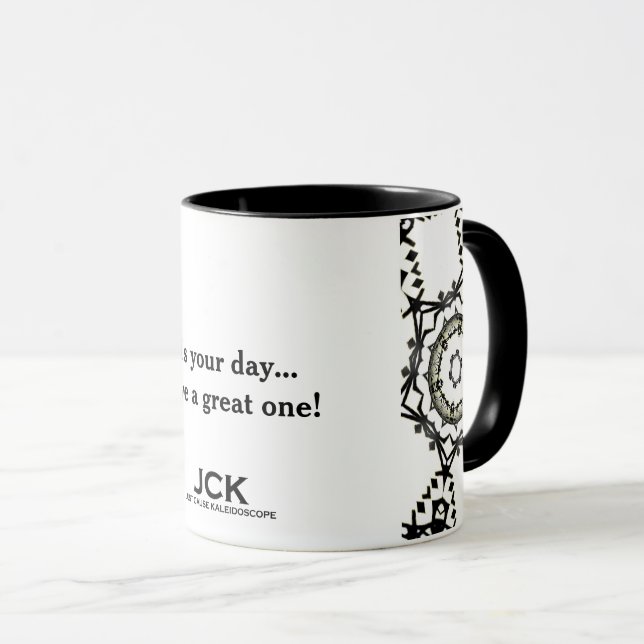 Volume one's kaleidoscope art two mug (Front Right)