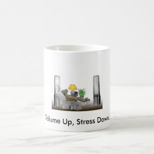 Volume Up, Stress Down. Coffee Mug