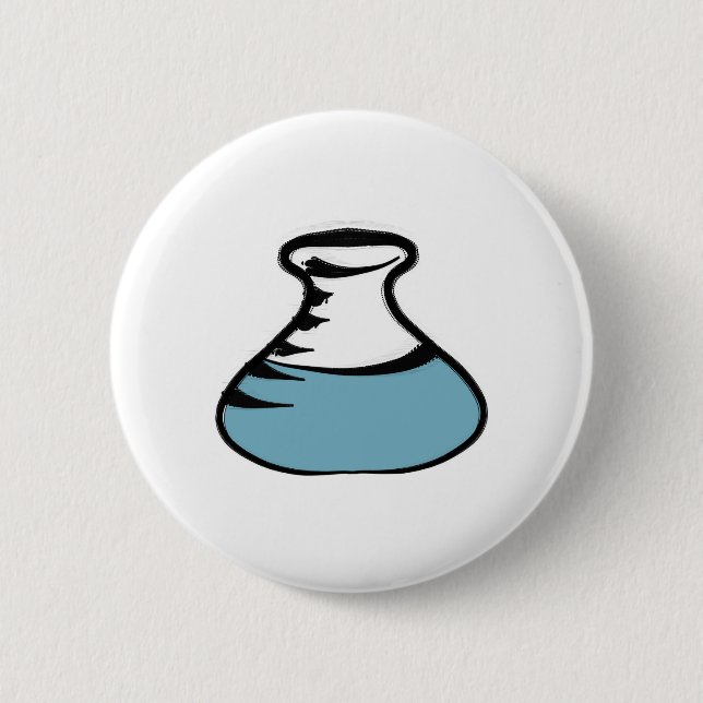 Volumetric Flask 6 Cm Round Badge (Front)