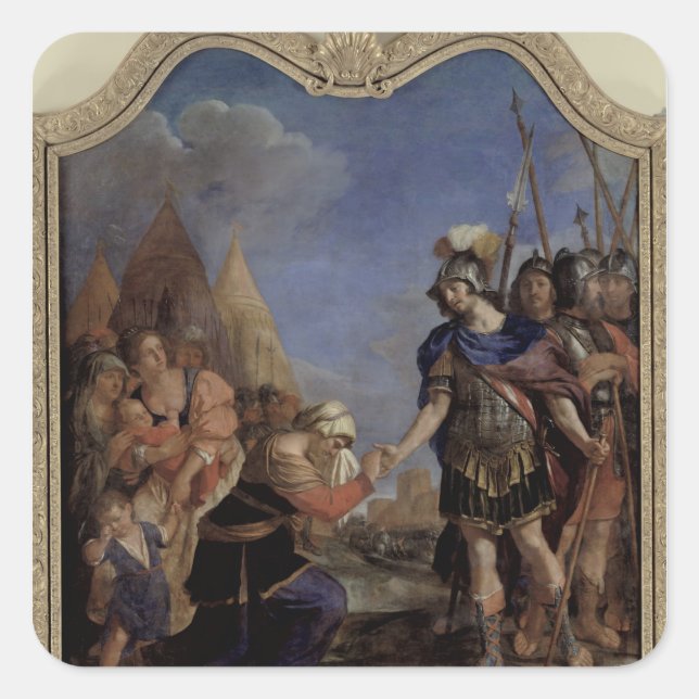 Volumnia before Coriolanus, 1643 Square Sticker (Front)