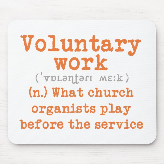 Voluntary work mousepad for organists (Front)