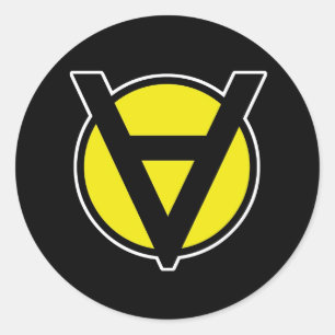 Voluntaryist Black and Yellow Sticker Full Fill