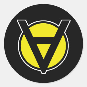 Voluntaryist Black and Yellow Sticker Full Fill Ci