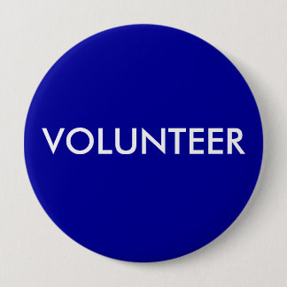 VOLUNTEER 10 CM ROUND BADGE