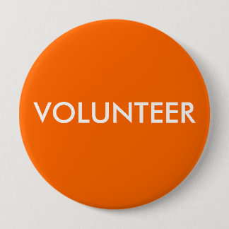 VOLUNTEER 10 CM ROUND BADGE