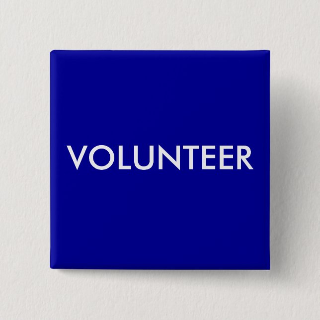 VOLUNTEER 15 CM SQUARE BADGE (Front)
