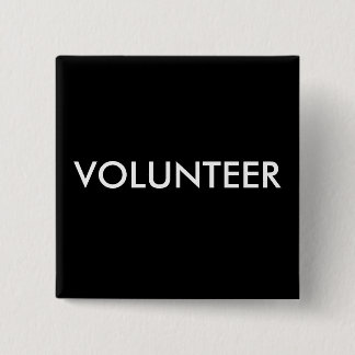VOLUNTEER 15 CM SQUARE BADGE
