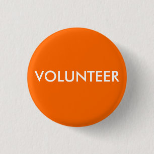 VOLUNTEER 3 CM ROUND BADGE