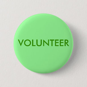 VOLUNTEER 6 CM ROUND BADGE