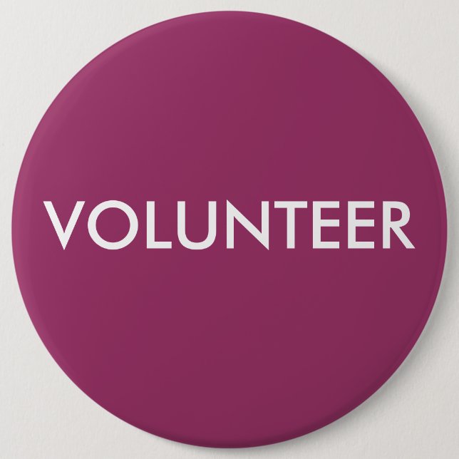 VOLUNTEER 6 CM ROUND BADGE (Front)