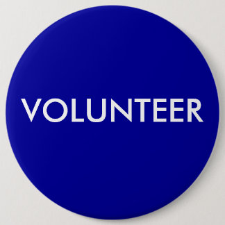 VOLUNTEER 6 CM ROUND BADGE