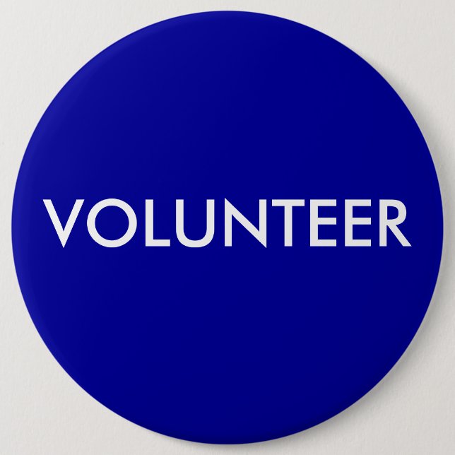 VOLUNTEER 6 CM ROUND BADGE (Front)