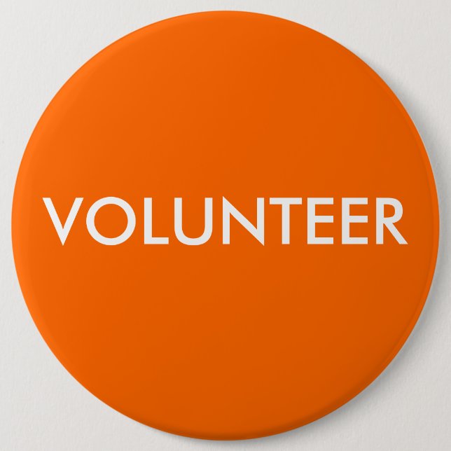 VOLUNTEER 6 CM ROUND BADGE (Front)