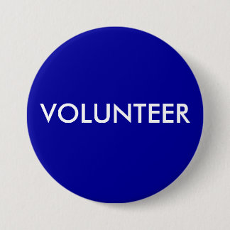 VOLUNTEER 7.5 CM ROUND BADGE