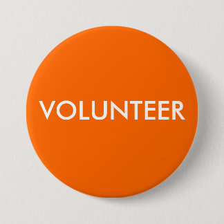 VOLUNTEER 7.5 CM ROUND BADGE