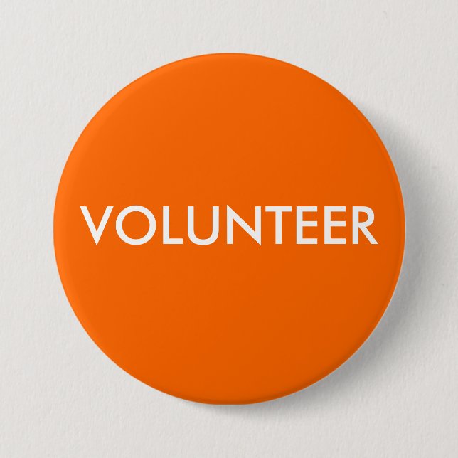 VOLUNTEER 7.5 CM ROUND BADGE (Front)