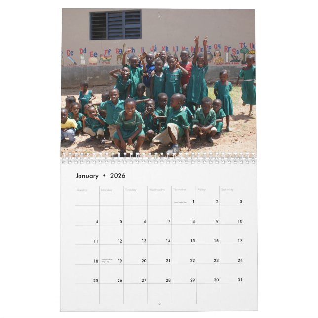Volunteer Africa - Customised Calendar (Jan 2026)