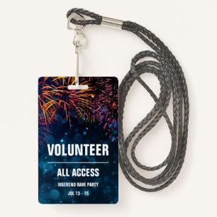 Volunteer All Access Event Pass   Fireworks Finale ID Badge