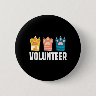Volunteer Animal Rescue Shelter Cats 6 Cm Round Badge
