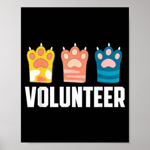 Volunteer Animal Rescue Shelter Cats Poster