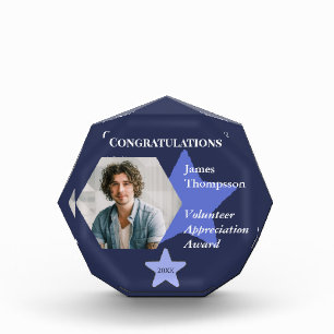 Volunteer Appreciation Award Keepsake Photo Block