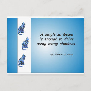 Volunteer Appreciation Cat and Sunbeam Quote Postcard